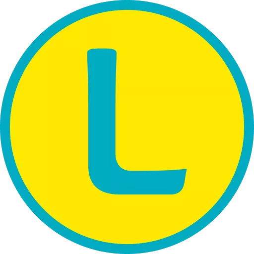 L әрпі бар сары дөңгелек